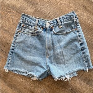 Levi's Classic Blue Denim Cutoff Shorts